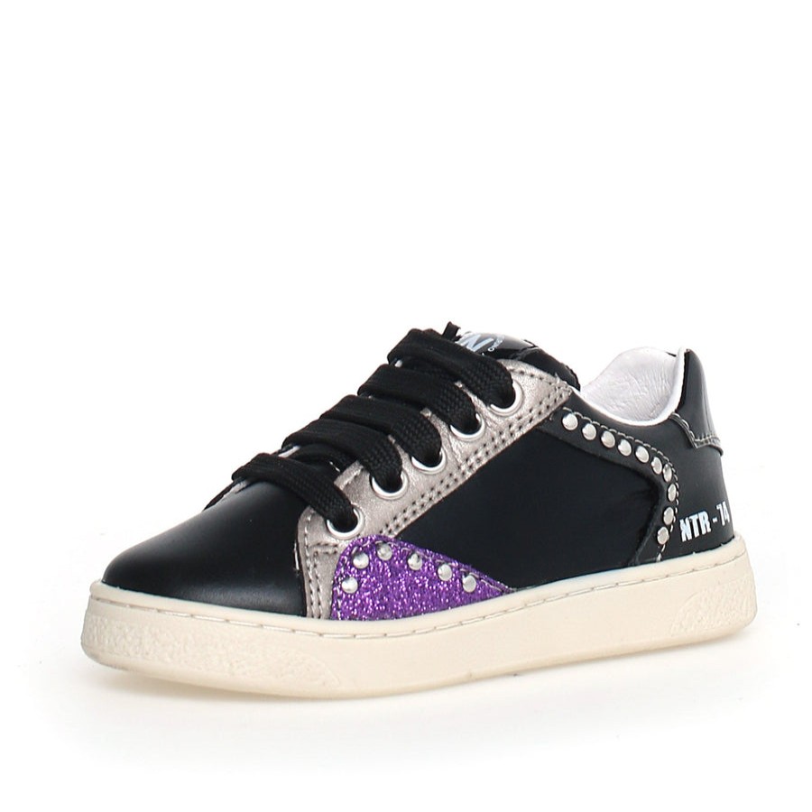 Shoes Naturino Girl'S Casual Shoes | Naturino Girl'S Quar Zip Fashion Sneakers - Black/Violet