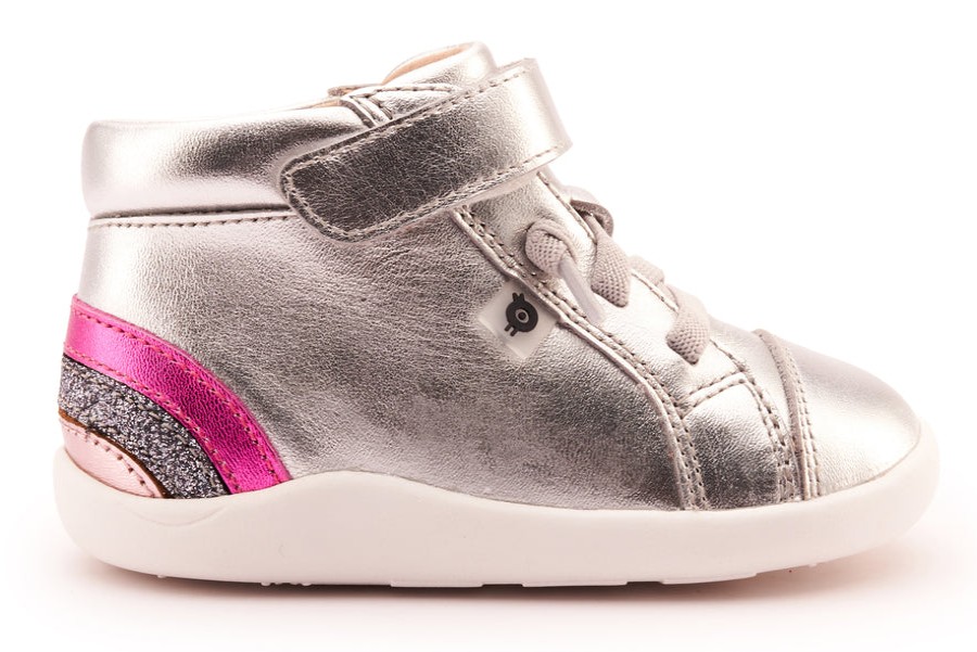 Shoes Old Soles Girl'S Casual Shoes | Old Soles Girl'S 8042 Rainbow Ground Casual Shoes - Silver / Fuchsia