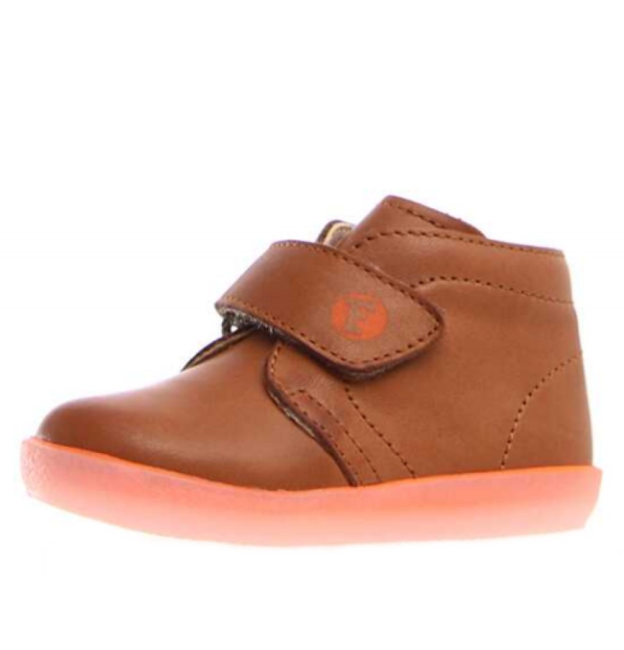 Shoes Naturino Boy'S Casual Shoes | Naturino Falcotto Boy'S And Girl'S Conte Shoes, Cognac/Arancio Fluo