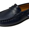 Shoes Atlanta Mocassin Girl'S Dress Shoes | Atlanta Mocassin Boy'S And Girl'S Smooth Leather Penny Loafers, Navy Blue Sierra Antik