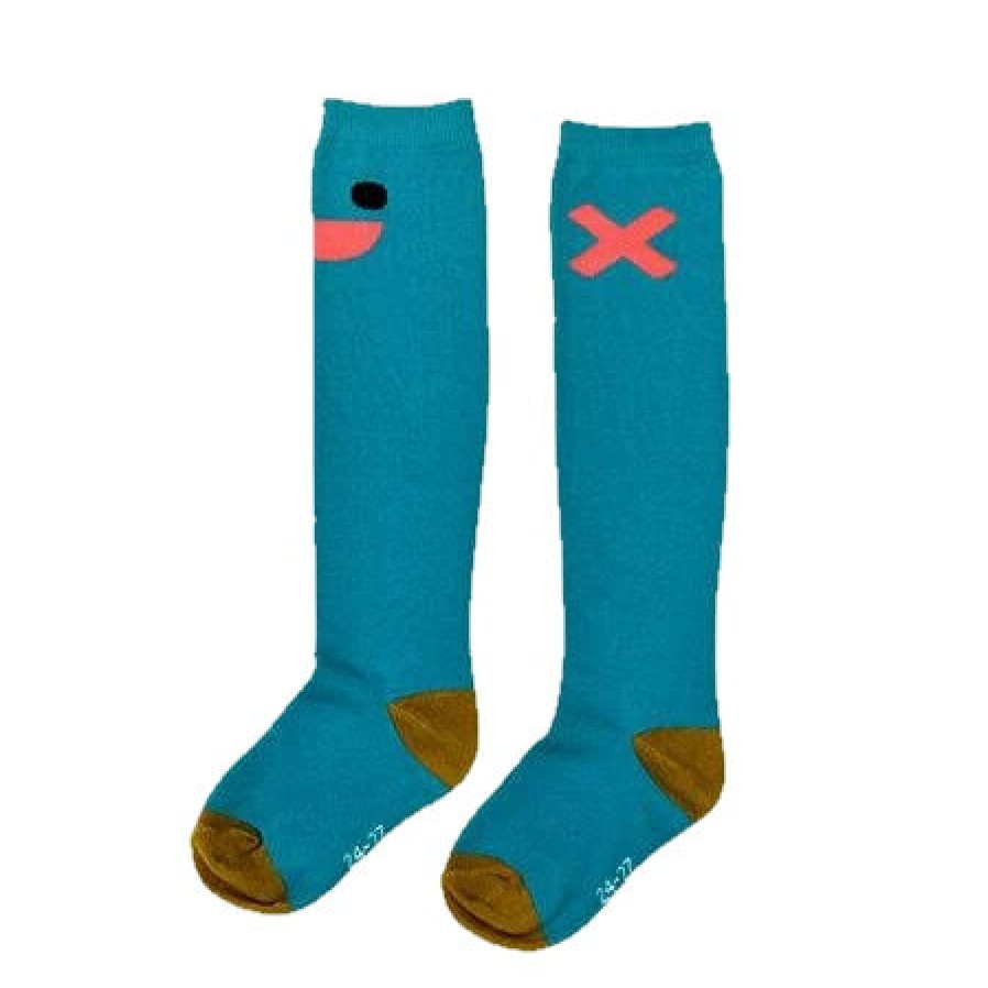 Clothes BOXBO | Boxbo High Socks Wistiti Blue S-8