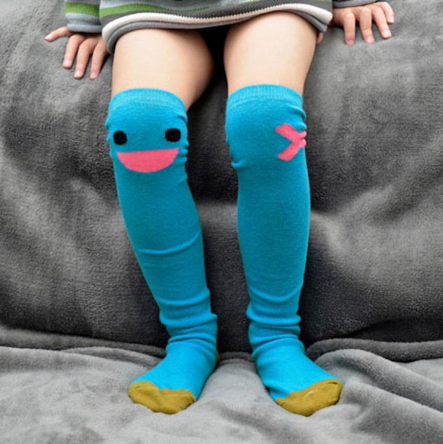 Clothes BOXBO | Boxbo High Socks Wistiti Blue S-8