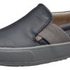 Shoes Old Soles Boy'S Casual Shoes | Old Soles 6084N Perforated Leather Og Hoff Slip On Elastic Loafer Sneaker, Navy/Grey