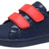 Shoes My Brooklyn Girl'S Casual Shoes | My Brooklyn The Original Boy'S And Girl'S Sneaker In Navy Blue With Red Double Straps