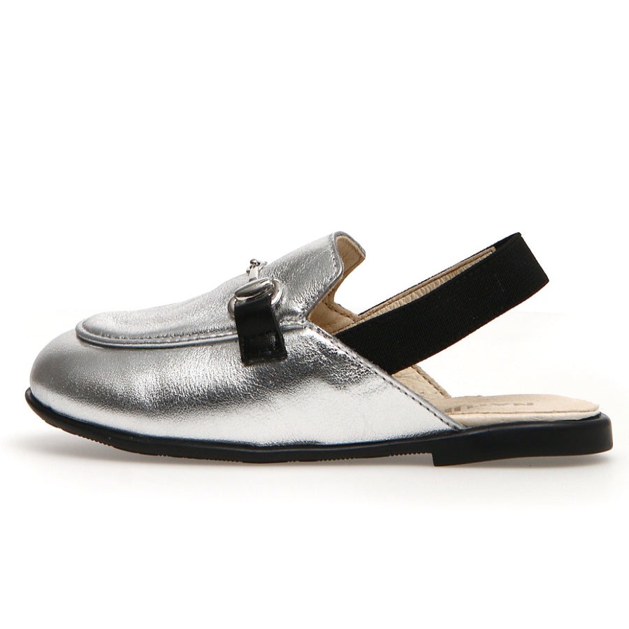 Shoes Naturino Girl'S Dress Shoes | Naturino Girl'S Mestre Sling Backs - Silver/Black