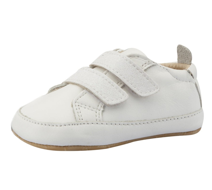 Shoes Old Soles Boy'S Casual Shoes | Old Soles Boy'S And Girl'S Bambini Glam First Walker Sneakers, White/Snow Glam