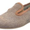 Shoes Luccini Boy'S Casual Shoes | Luccini Tan Linen And Leather Trim Smoking Loafer