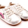 Shoes Old Soles Girl'S Casual Shoes | Old Soles Girl'S 0071Rt Rainbow Bub Casual Shoes - Silver / Fuchsia Foil