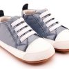 Shoes Old Soles Boy'S Casual Shoes | Old Soles Girl'S And Boy'S 106Rt Eazy Jogger Casual Shoes - Indigo / Snow