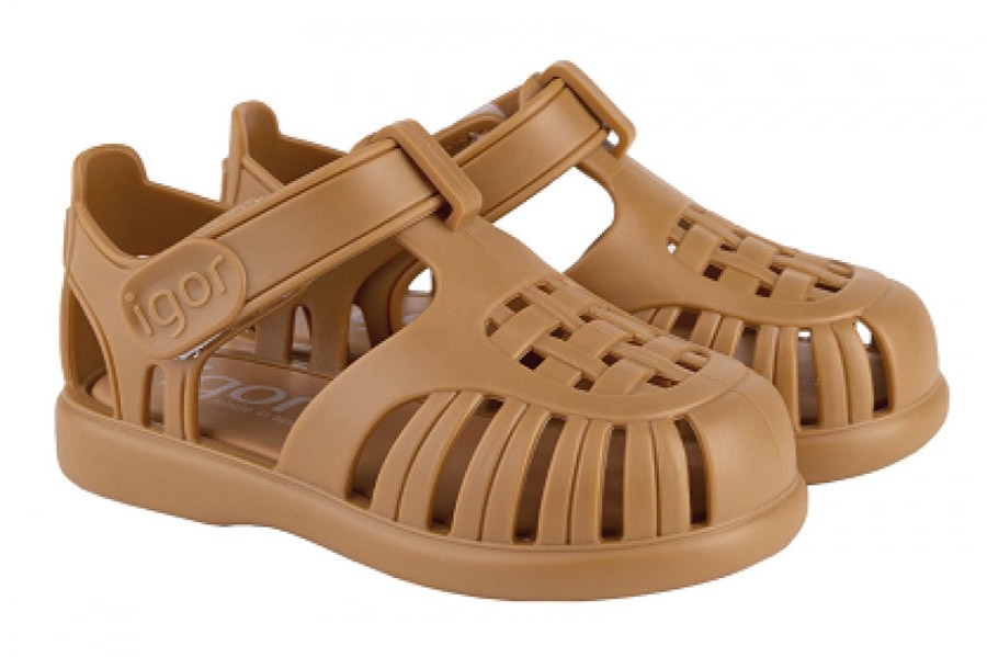 Shoes Igor Girl'S Sandals | Igor Girl'S And Boy'S S10271 Tobby Solid Sandals - Mostaza