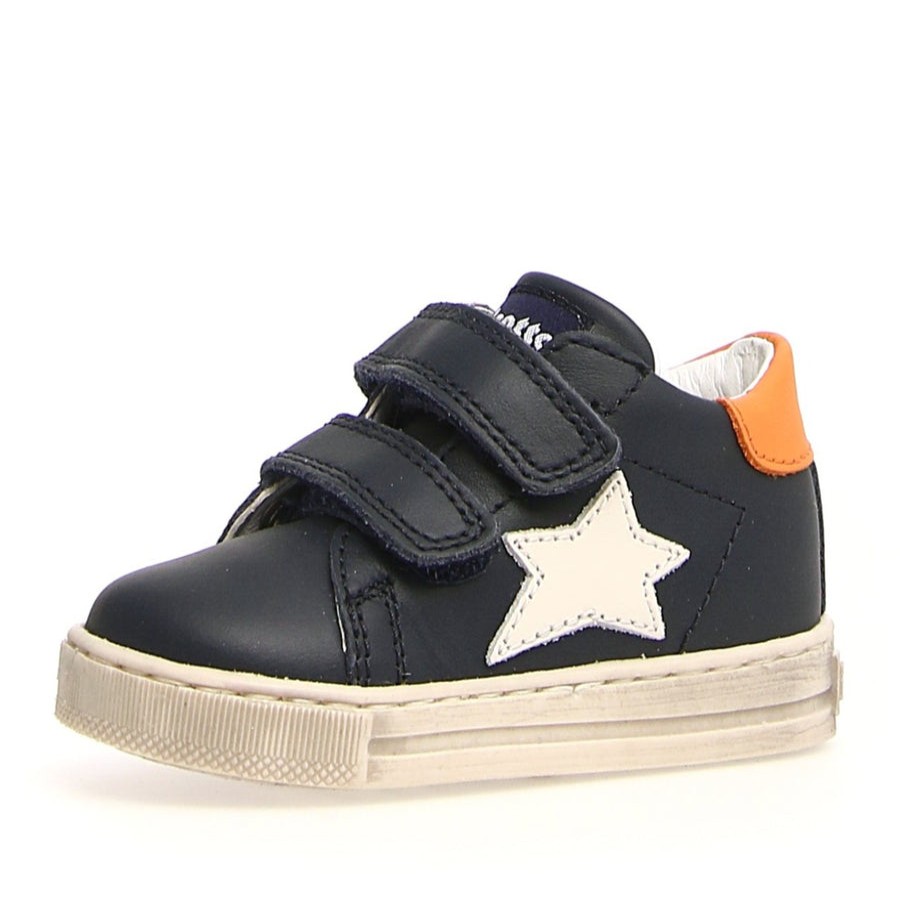 Shoes Naturino Boy'S Casual Shoes | Naturino Falcotto Boy'S And Girl'S Sasha Vl Calf Fashion Sneakers, Navy/Orange