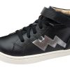 Shoes Old Soles Boy'S Casual Shoes | Old Soles Boy'S And Girl'S 6137 Bolted High Top Sneakers - Black/Rich Silver