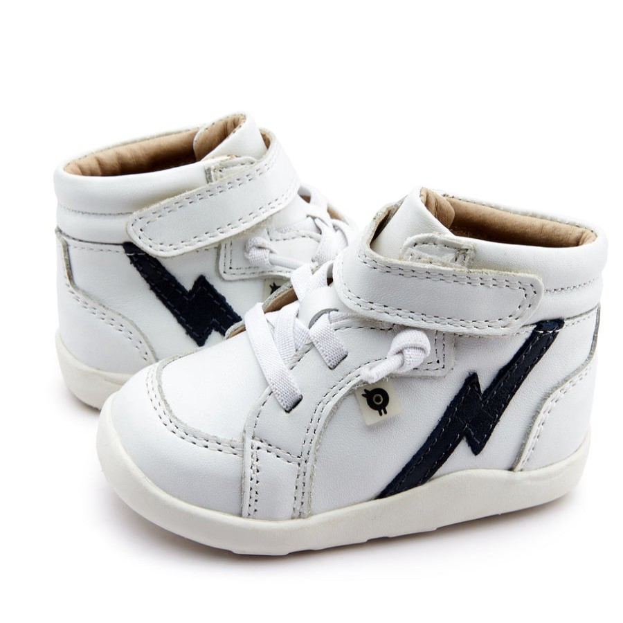 Shoes Old Soles Girl'S Casual Shoes | Old Soles Boy'S & Girl'S 8018 Light The Ground Sneakers - Snow/Navy