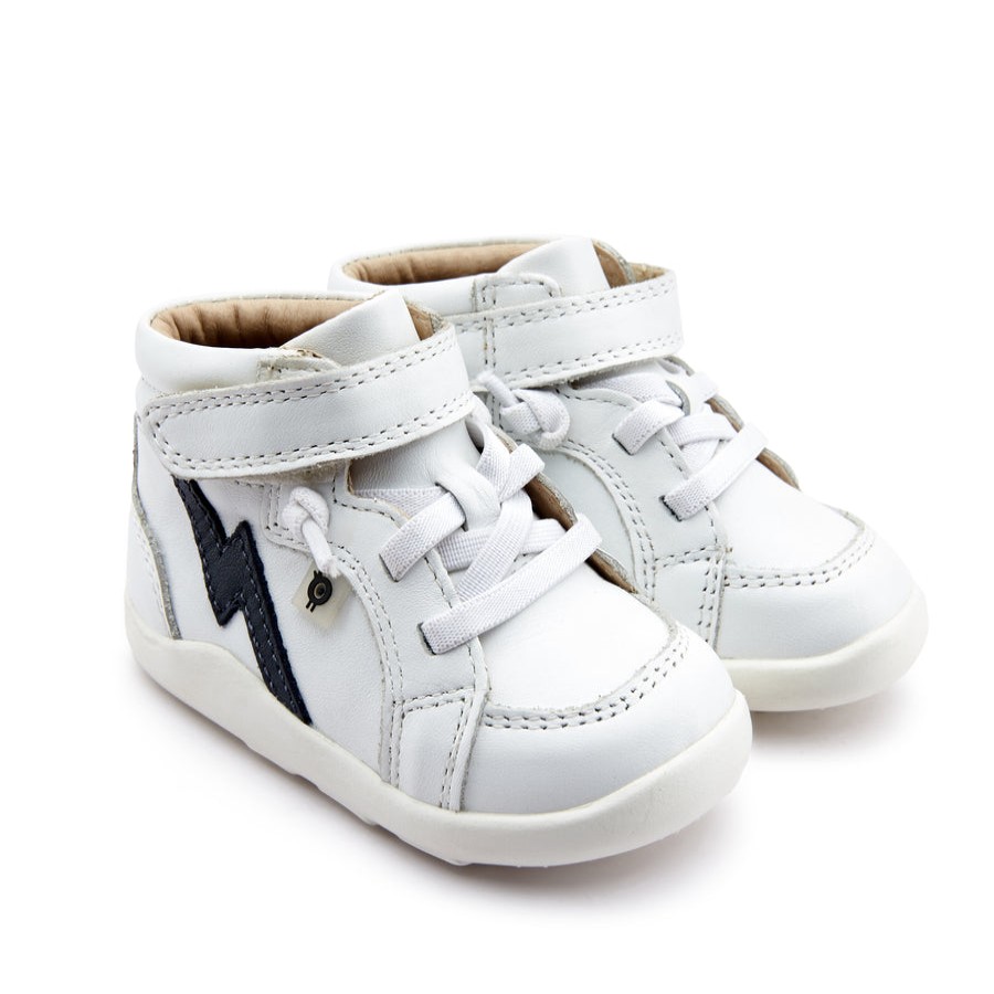 Shoes Old Soles Girl'S Casual Shoes | Old Soles Boy'S & Girl'S 8018 Light The Ground Sneakers - Snow/Navy