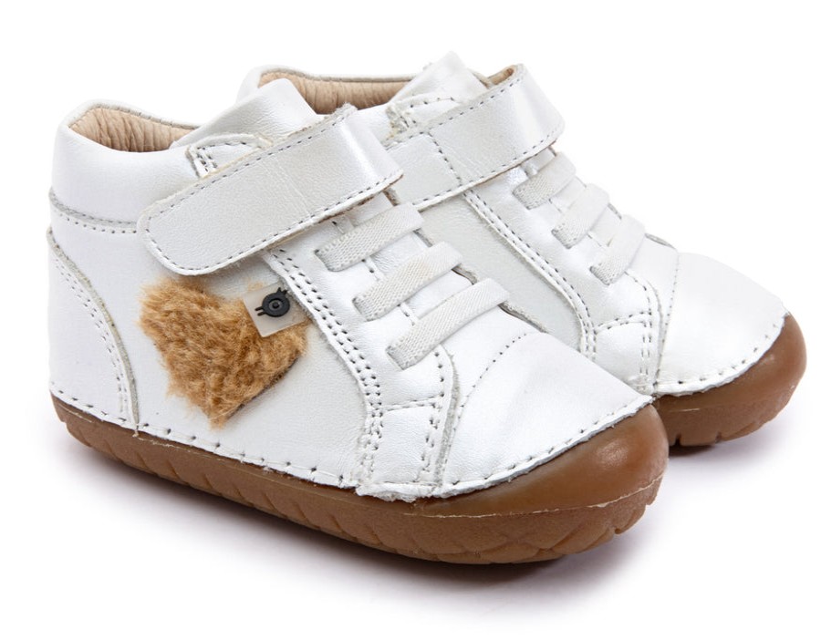 Shoes Old Soles Boy'S Casual Shoes | Old Soles Boy'S & Girl'S 4072 Heart Champ Sneaker Booties - Nacardo Blanco/Nacardo Blanco