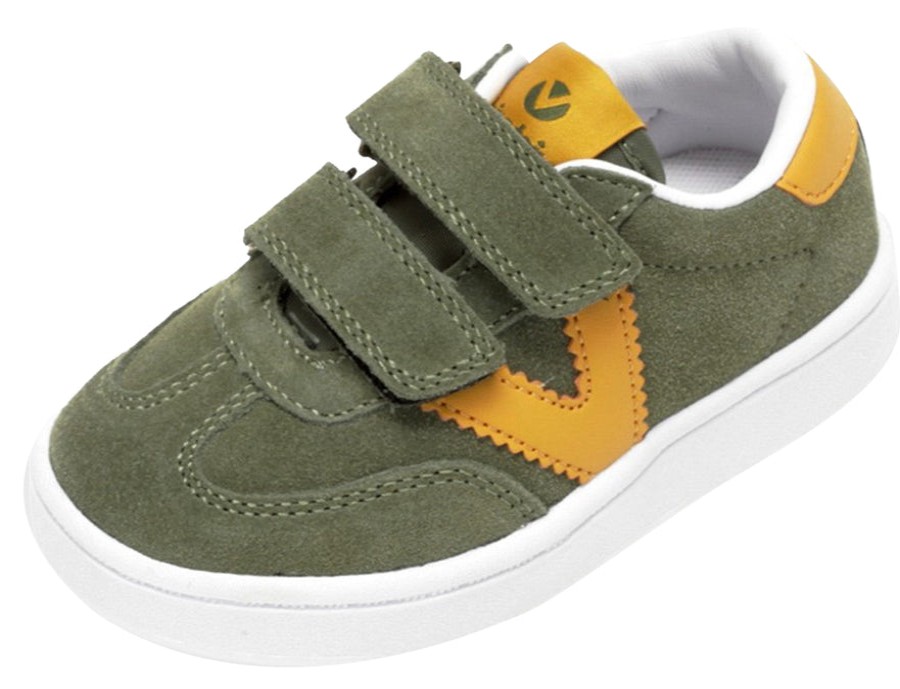 Shoes Victoria Boy'S Casual Shoes | Victoria Millas Suede Sneaker Kaki Hook And Loop For Boy'S And Girl'S