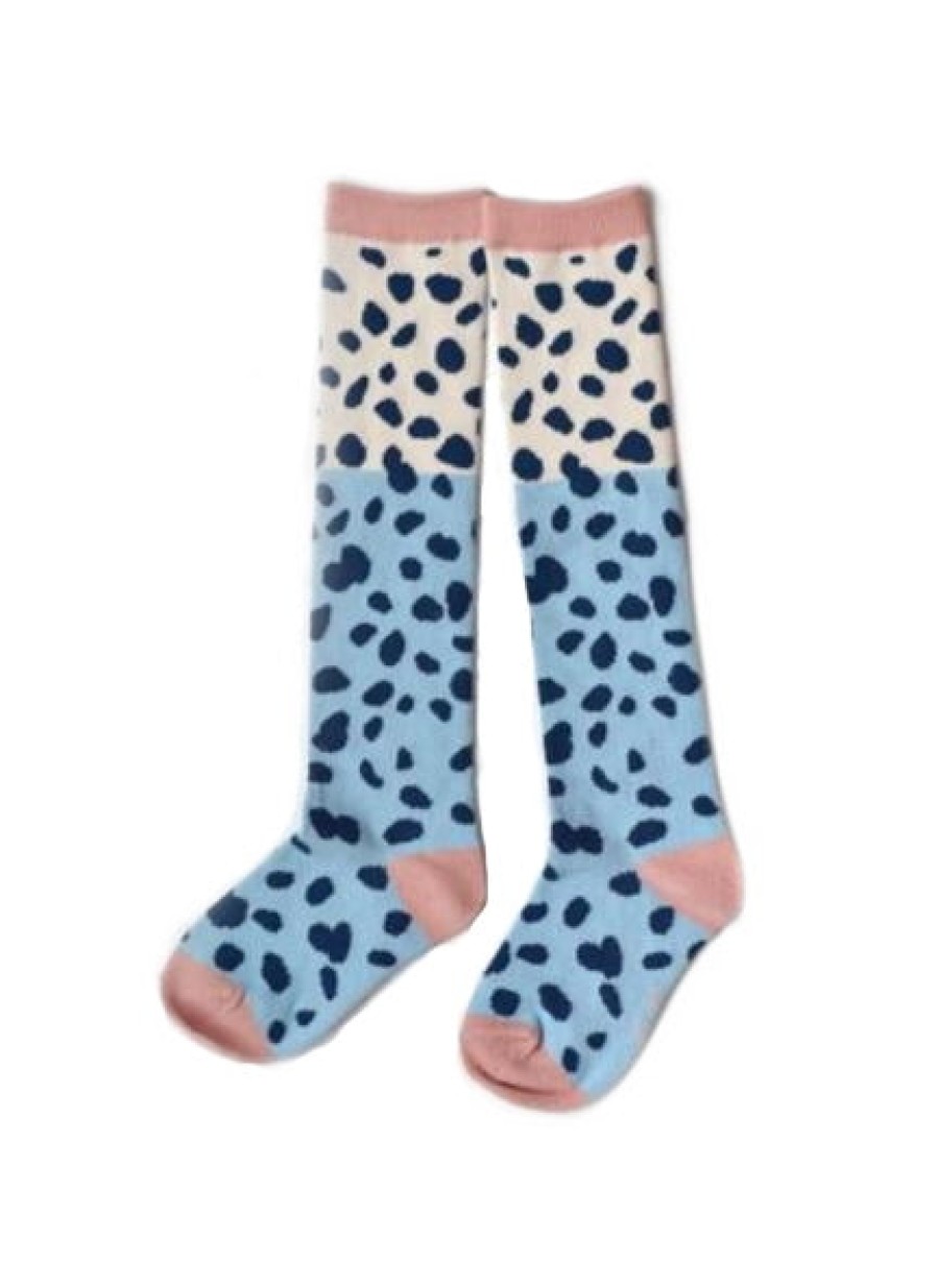 Clothes BOXBO | Boxbo High Socks Snow Blue Hs19-2