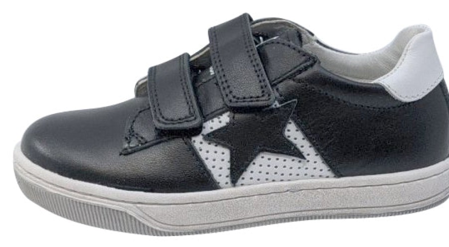 Shoes Naturino Boy'S Casual Shoes | Naturino Boy'S & Girl'S Andy Vl Vit/Vit.Forato Sneakers, Nero/Bianco