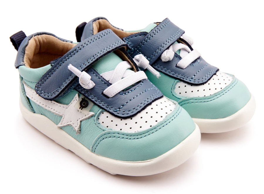 Shoes Old Soles Boy'S Casual Shoes | Old Soles Boy'S & Girl'S 8031 Ground Work Sneakers - Jade/Snow/Indigo