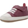 Shoes Old Soles Boy'S Casual Shoes | Old Soles Boy'S And Girl'S Kix Shoe Burgundy White Soft Leather Hook And Loop First Walker Baby Shoes