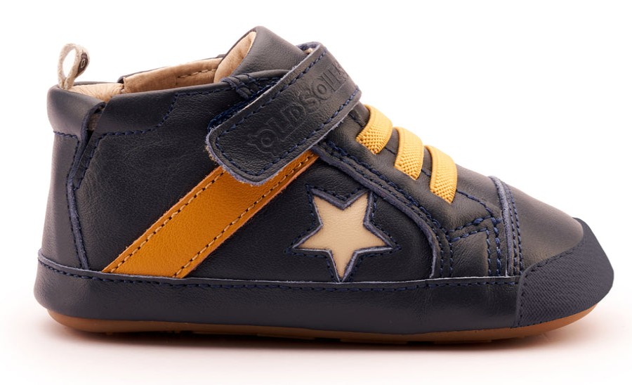 Shoes Old Soles Boy'S Casual Shoes | Old Soles Boy'S 0074Rt Roller Casual Shoes - Navy / Yema / Cream