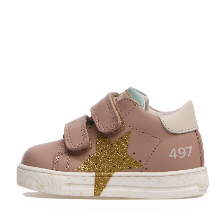 Shoes Naturino Girl'S Casual Shoes | Naturino Falcotto Girl'S Salazar Sneaker Shoes - Cipria/Gold/Milk