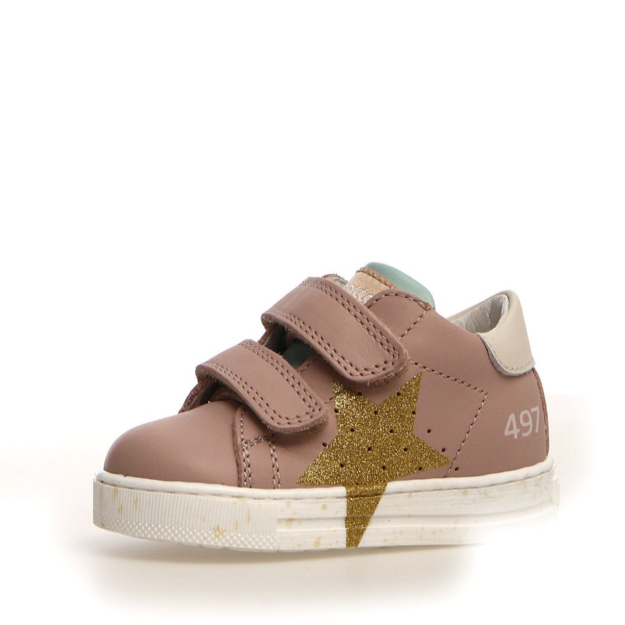 Shoes Naturino Girl'S Casual Shoes | Naturino Falcotto Girl'S Salazar Sneaker Shoes - Cipria/Gold/Milk