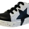 Shoes Naturino Boy'S Casual Shoes | Naturino Falcotto Boy'S Venus Vit/Vit.Forato Fashion Sneakers, Nero/Bianco