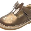 Shoes Livie & Luca Boy'S Casual Shoes | Livie & Luca Girl'S Molly Copper Metallic Smooth Leather Bunny Mary Jane Shoe With Hook And Loop Strap