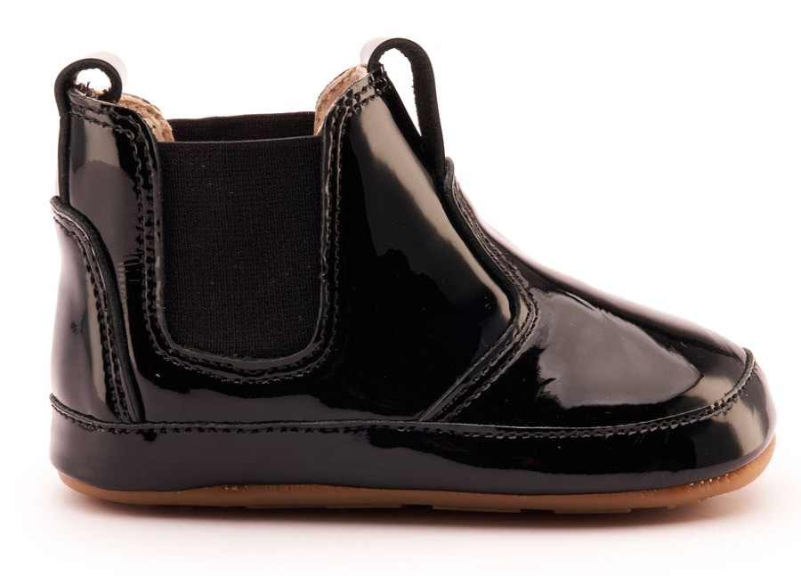 Shoes Old Soles Boy'S Dress Shoes | Old Soles Boy'S & Girl'S 188R Bambini Local Boots/Dress Shoes - Black Patent / Black