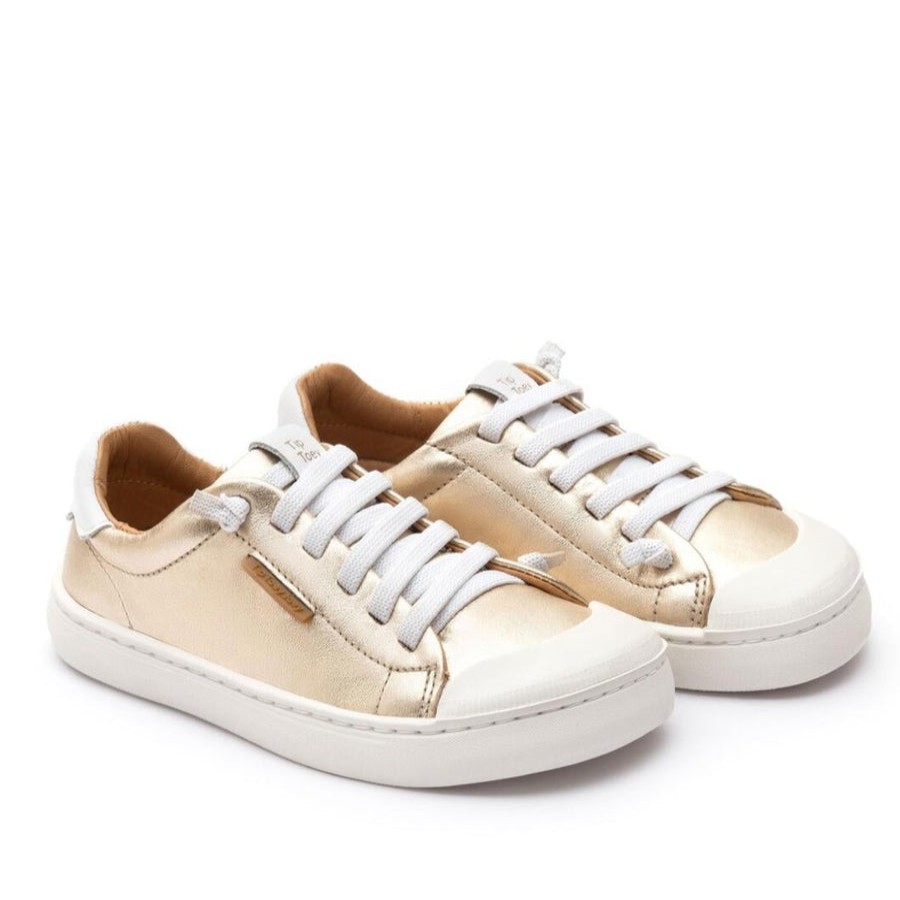 Shoes Tip Toey Joey Girl'S Casual Shoes | Tip Toey Joey Boy'S And Girl'S Volt Sneakers, Champagne/White