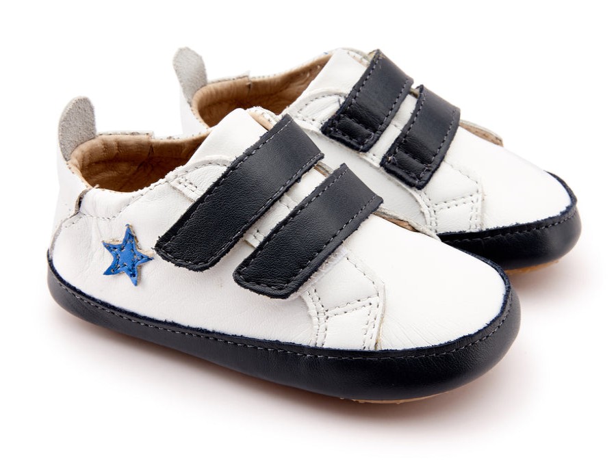 Shoes Old Soles Boy'S Casual Shoes | Old Soles Boy'S And Girl'S 0037R Star Markert Shoes - Snow/Navy/Neon Blue