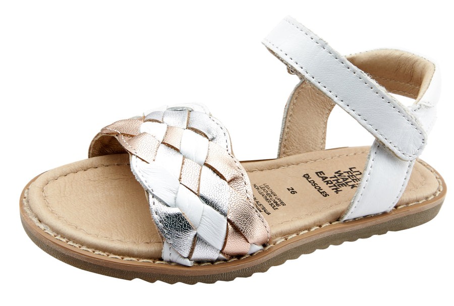 Shoes Old Soles Girl'S Sandals | Old Soles Girl'S 7031 Tripelie Sandals - Snow/Silver/Copper