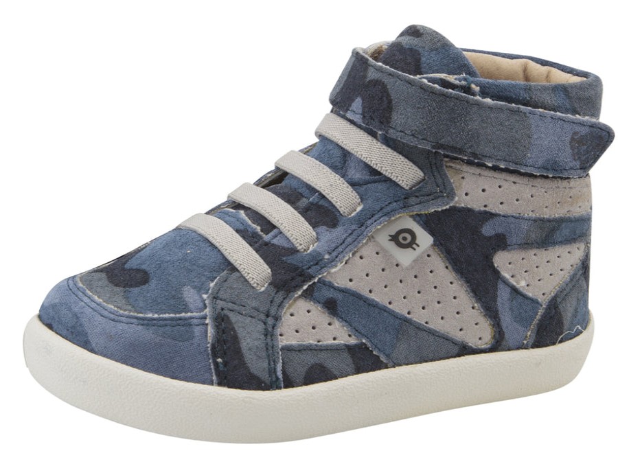 Shoes Old Soles Boy'S Casual Shoes | Old Soles Girl'S & Boy'S New Leader Sneakers - Marine Camo/Grey Suede