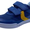 Shoes Geox Boy'S Casual Shoes | Geox Respira Boy'S J Poseido Double Hook And Loop Sneaker, Navy/Dark Yellow