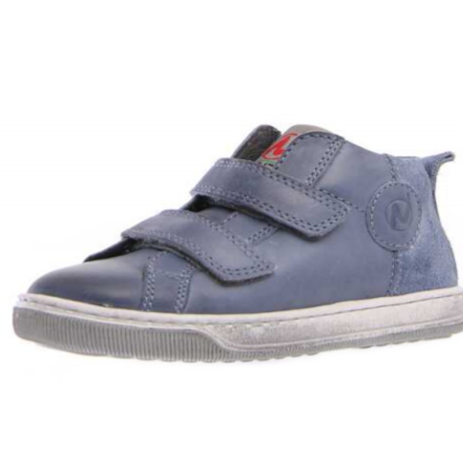 Shoes Naturino Boy'S Casual Shoes | Naturino Boy'S Play High Top Nappa/Suede Sneakers, Celeste