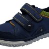 Shoes Beeko Boy'S Casual Shoes | Beeko Torrington Ii Navy Leather Sneaker Hook And Loop For Boy'S