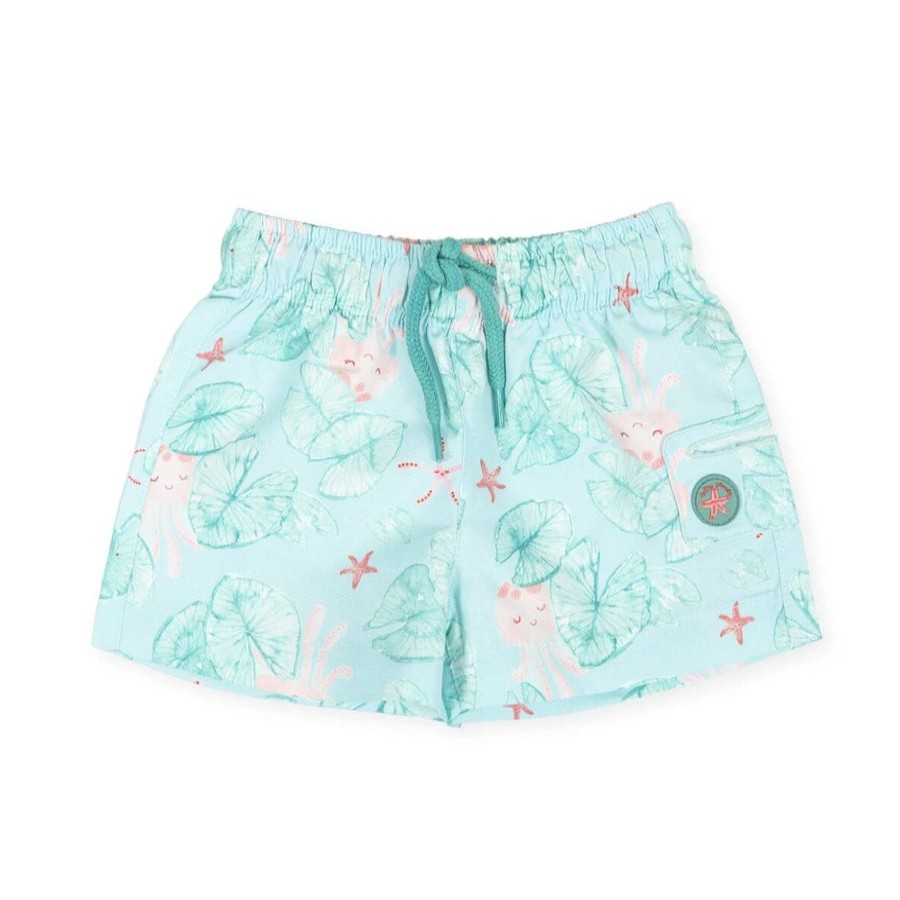 Clothes Tutto Piccolo | Tutto Piccolo Green Print Swim Trunks