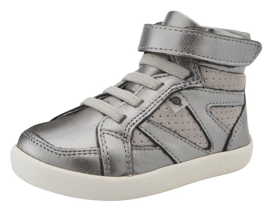 Shoes Old Soles Boy'S Casual Shoes | Old Soles Girl'S & Boy'S New Leader Sneakers - Rich Silver/Grey Suede