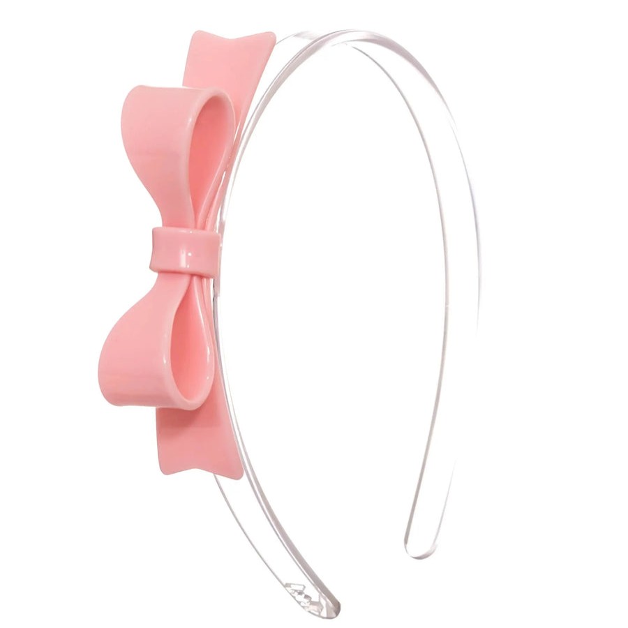 Accessories Lilies & Roses NY | Lilies & Roses Ny Bow Tie Headband, Solid Light Pink