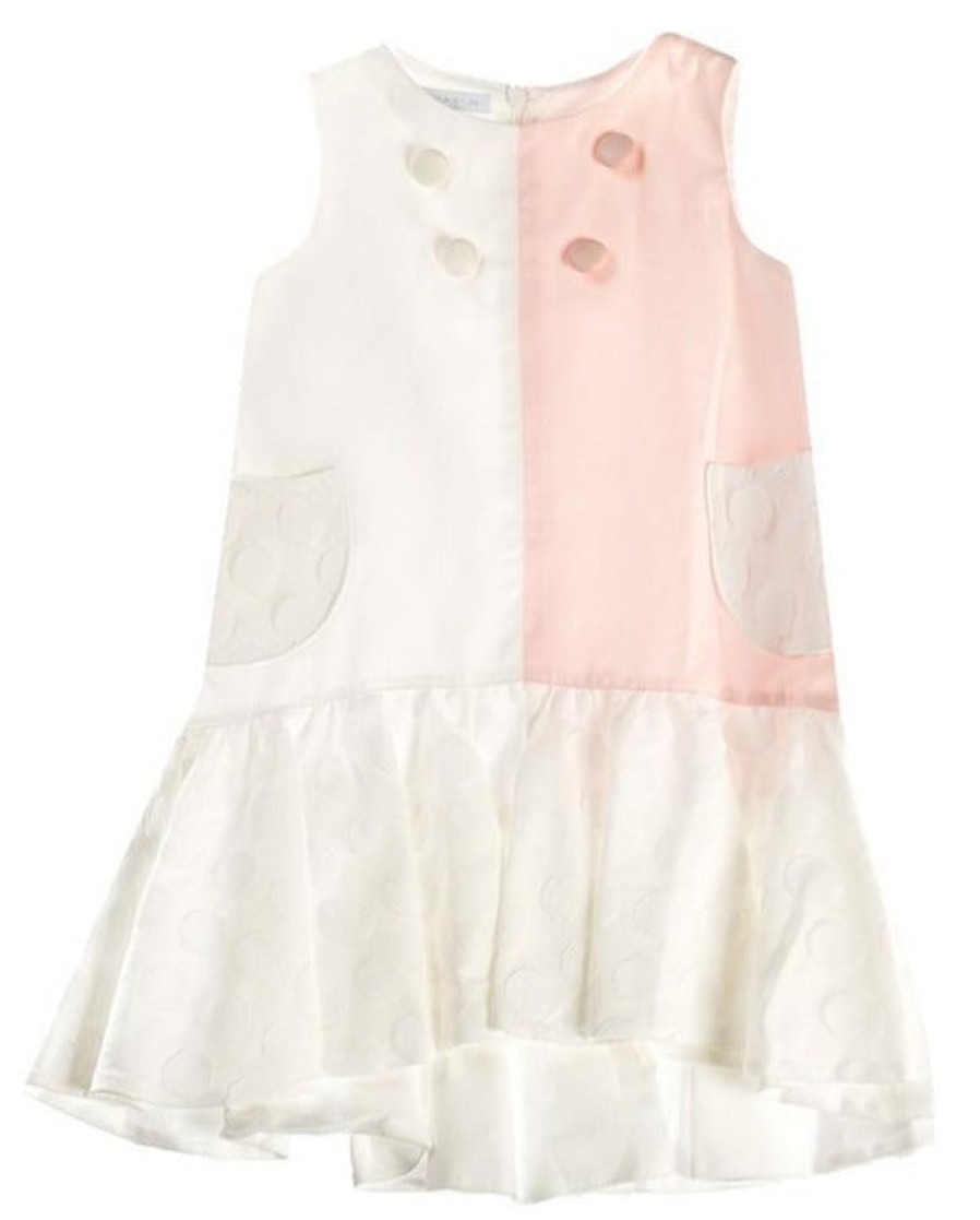 Clothes Fun & Fun | Fun & Fun Girl'S Bdr3297 Striped Dress - Peach, Cream