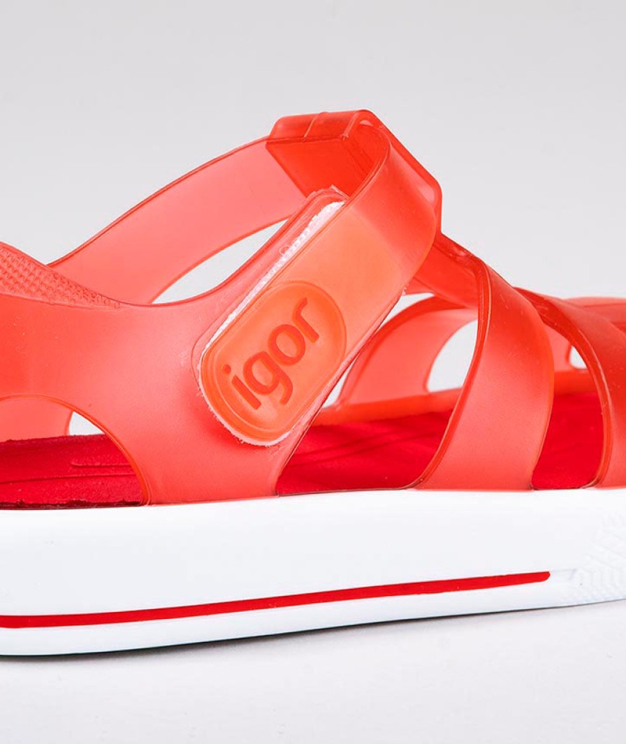 Shoes Igor Boy'S Sandals | Igor S10171 Girl'S Star Sandal - Transparent Rojo