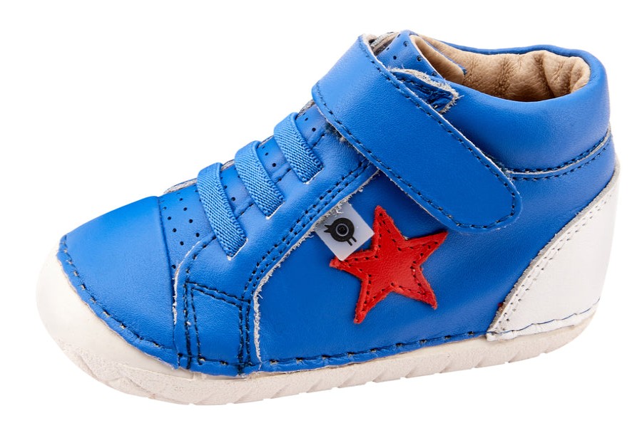 Shoes Old Soles Boy'S Casual Shoes | Old Soles Boy'S 4051 Champster Pave Hightop Sneakers - Neon Blue/Snow/Bright Red