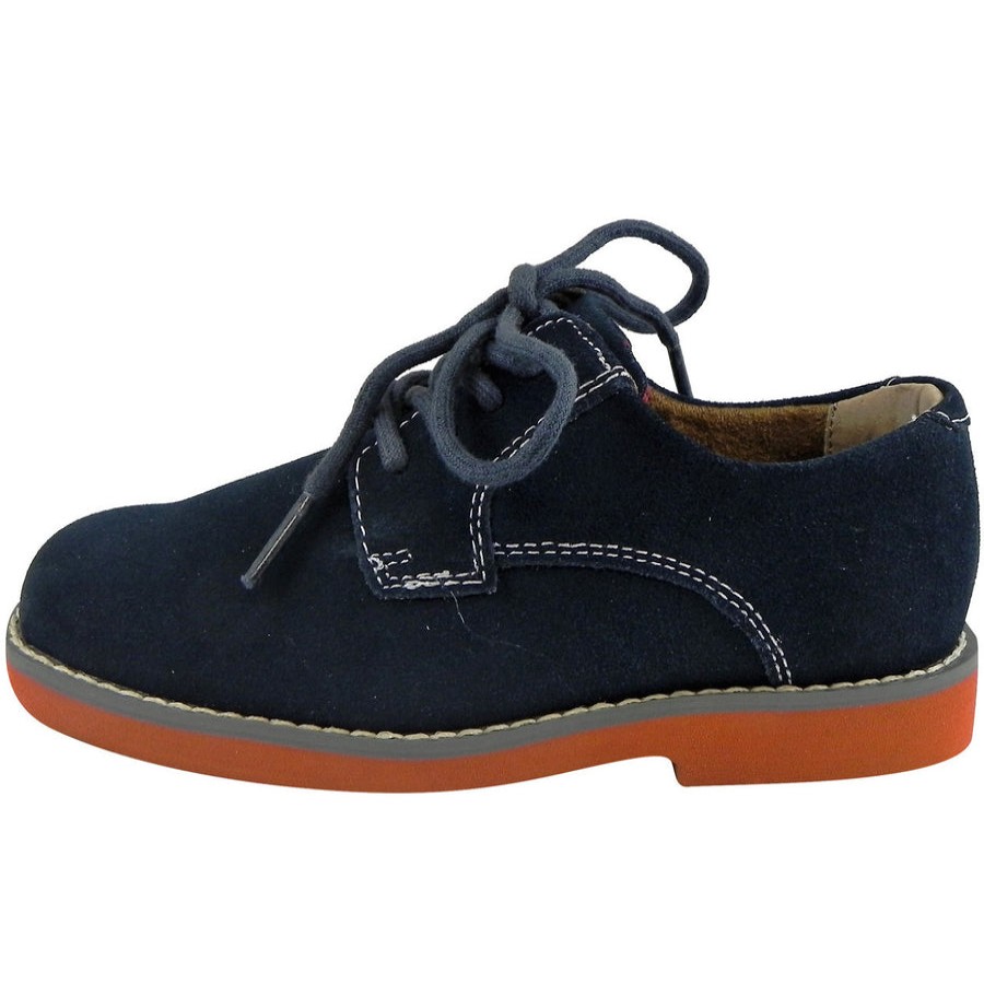 Shoes Florsheim Boy'S Casual Shoes | Florsheim Boy'S Kearny Suede Classic Lace Up Oxford Shoes Navy