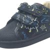 Shoes Naturino Boy'S Casual Shoes | Naturino Boy'S And Girl'S 9121 Black Falcotto Star Space Planet Leather Hook And Loop Sneakers