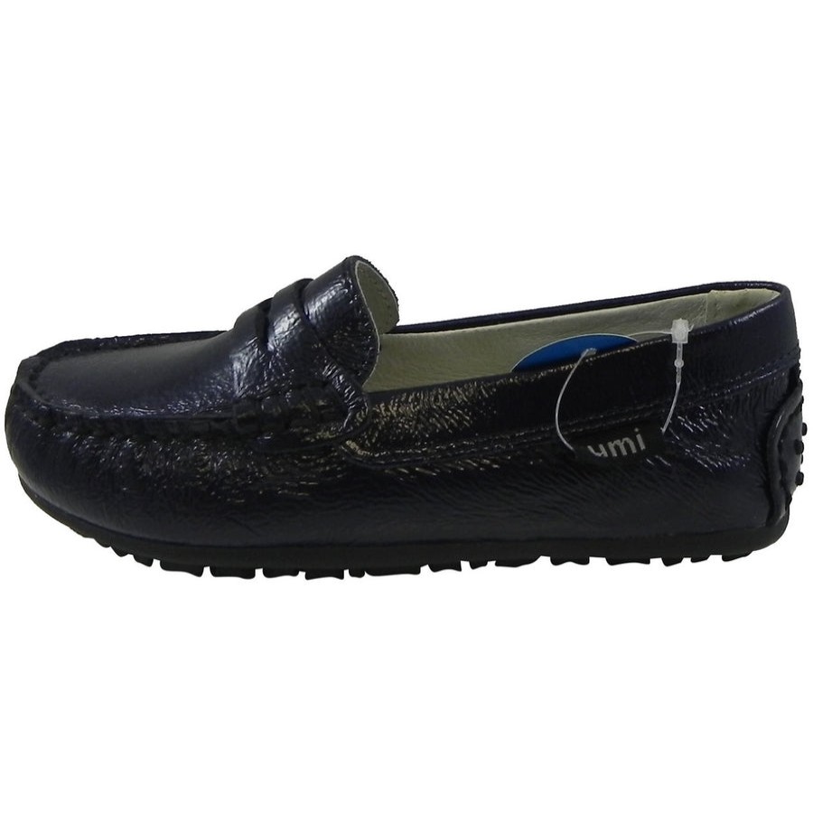 Shoes Umi Boy'S Casual Shoes | Umi Boy?Cos & Girl?Cos Morie Patent Leather Classic Slip On Studded Oxford Loafer Shoes Navy