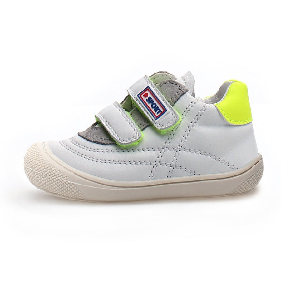 Shoes Naturino Girl'S Casual Shoes | Naturino Girl'S And Boy'S Mimos Fashion Sneakers - White/Grey/Yellow Fluo