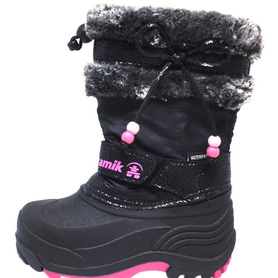 Shoes Kamik Girl'S Boots | Kamik Plume Girl'S Faux Fur Lined Waterproof Snow Protection Warm Winter Snow Boots