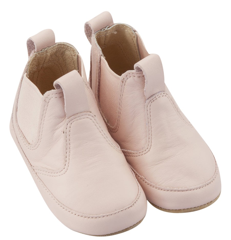 Shoes Old Soles Girl'S Casual Shoes | Old Soles Girl'S Bambini Local Soft Leather Slip On Bootie Crib Walker Baby Shoes - Powder Pink