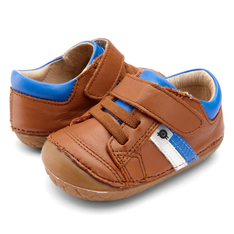 Shoes Old Soles Boy'S Casual Shoes | Old Soles Boy'S Shield Pave Shoe - Tan/Neon Blue/Snow